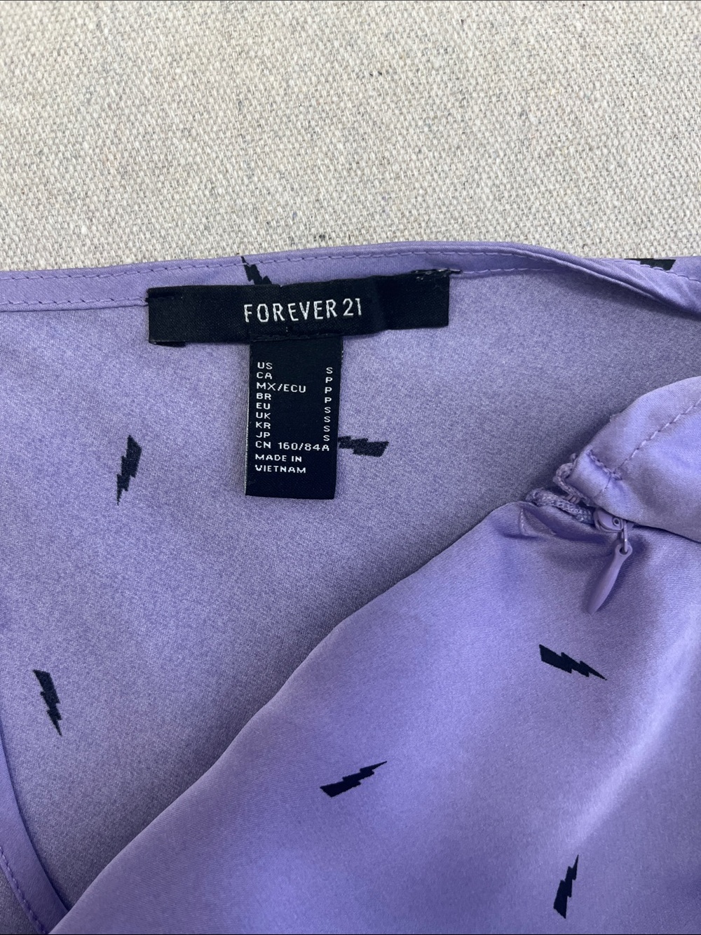 Forever 21 Lavender Satin Slip Dress Small Cowl Neck Mini Party Dress - Picture 2 of 14